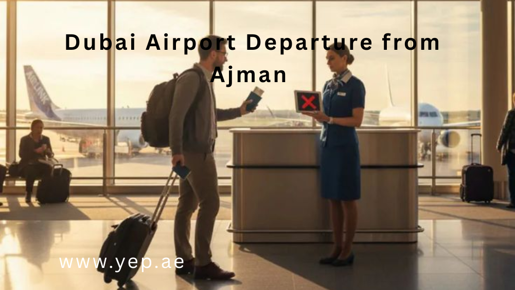 Dubai Airport Departure from Ajman Hotels in 15-Seater Minibus